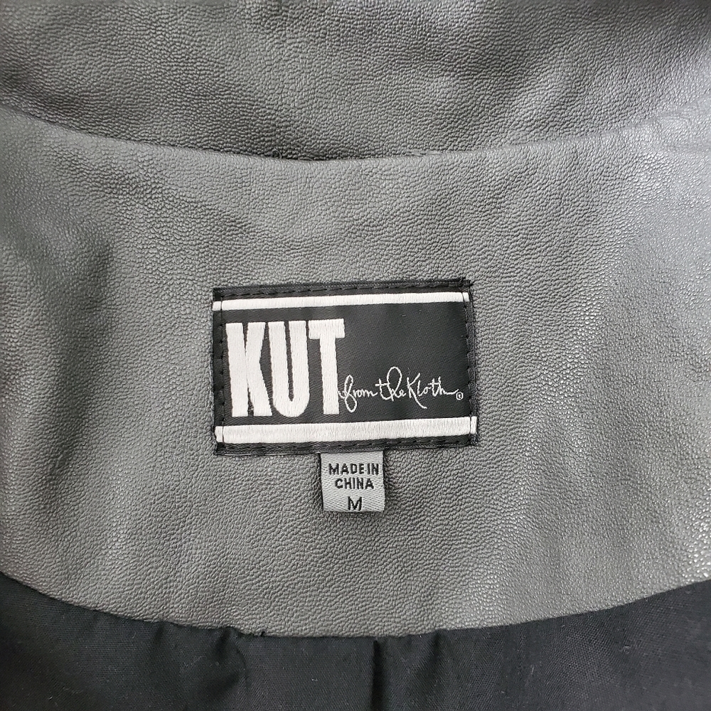 NWOT Kut From The Kloth Gray Faux Leather Jacket - Picture 4 of 6